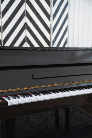 close-up of piano keys. close top view.の写真素材