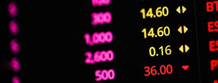 View of Stock Market Crash from Covid-19 Pandemic with shallow depth of field.の写真素材