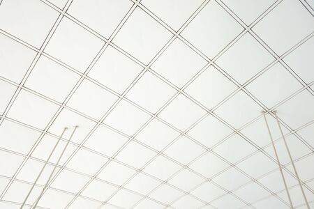 White ceiling modern design clear backgroundの写真素材