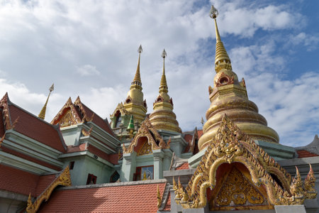 landscape of Wat Tang Sai temple at Prachuab Khiri Khan province in Thailand. this is the public domainの写真素材