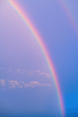 Experience the magical allure of a vivid sunset with a mesmerizing blend of colors in evening sky.の写真素材