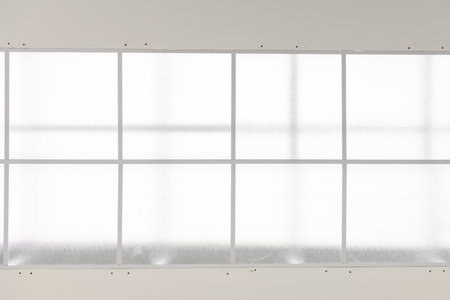 Bright architectural detail of window during house renovation project. calm construction scene...