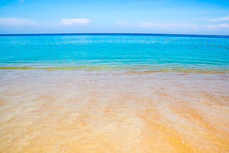Soft wave on the sandy beachの写真素材
