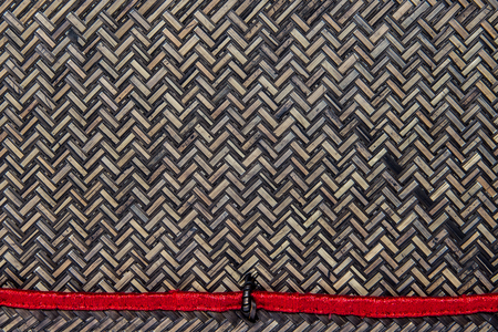 Bamboo weave of wicker ring for texture and backgroundの写真素材