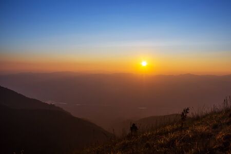 Beautiful sunset a magic hour of the dayの写真素材