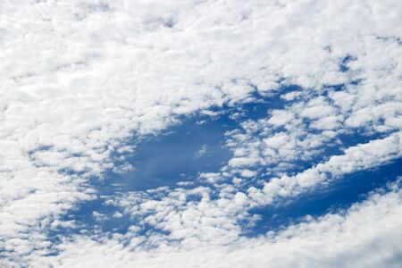 Blue sky with clouds Altocumulus clouds : look like a flock of sheep