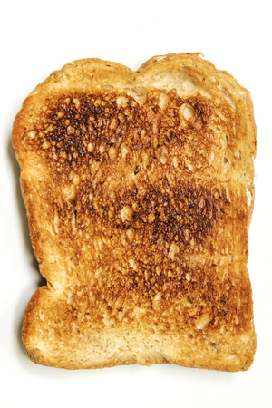 Slice toast bread isolated on white background.の写真素材