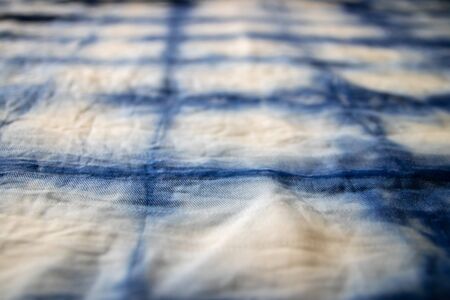 Traditional thai pattern of natural indigo dyeing extracted from plants; folk wisdom in Thailand.の写真素材