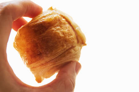 Homemade tuna puff pastry, croissant and sausage puff pastry just out of the oven.