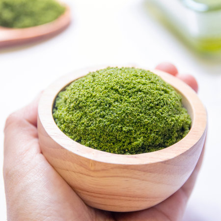 Wolffia globosa is the nutrient-rich plant-based source of protein and omega3 and vital minerals like zinc, calcium, iron, B12 and so much more. The future superfood save the worldの写真素材