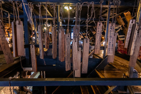 Traditional loom made of wood in a traditional way in south korea