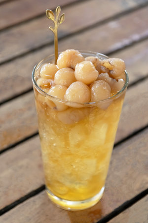 Longan Juice. The longan drink is best made from the dried fruit. Refreshing Thai style summer drink.の写真素材