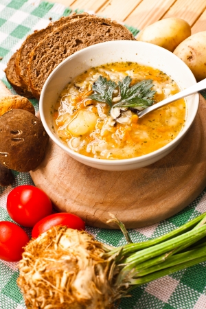 soup with vegetablesの写真素材