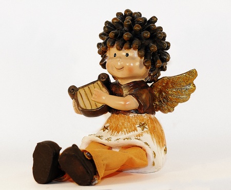 Angel playing lyreの写真素材