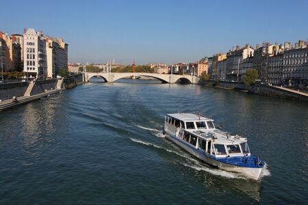 Cruise on Saone Riverのeditorial素材