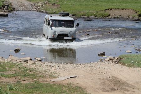 Truck across the river