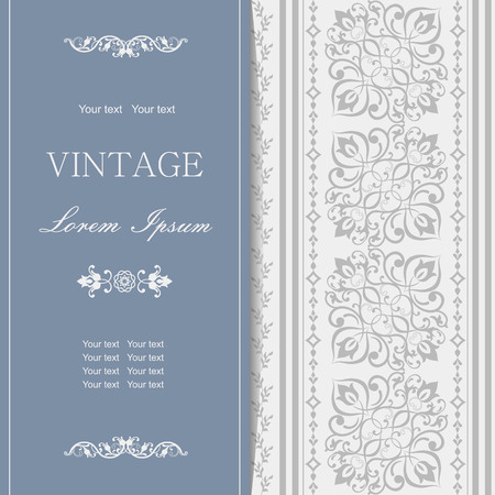 Invitation cards in an vintage-styleのイラスト素材