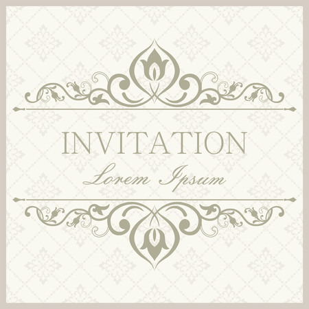 Vintage vector. Floral elements for design of monograms, invitations, frames, menus, labels and websites. Graphic elements for design.のイラスト素材