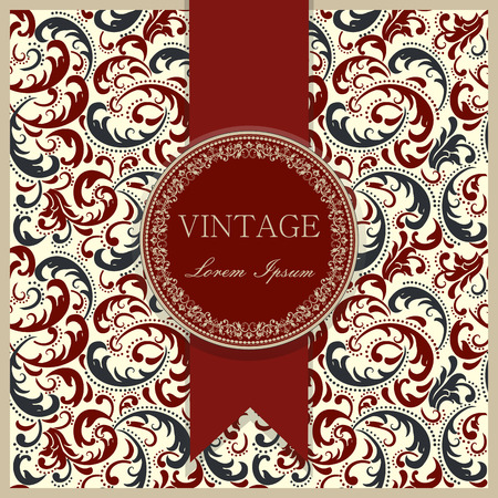 Vector vintage decor, Ornate seamless border for design template.のイラスト素材