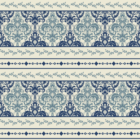 Ornate floral decorations for wallpaper. Endless textureのイラスト素材