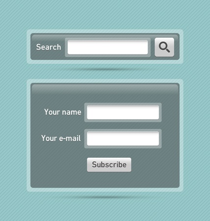 Easy customizable semitransparent search and newsletter website elementのイラスト素材