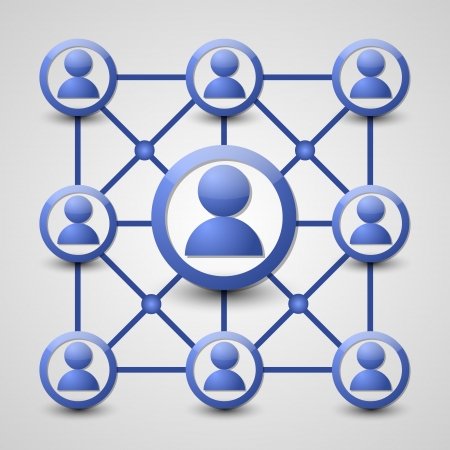 Social network icon isolated on grey backgroundのイラスト素材