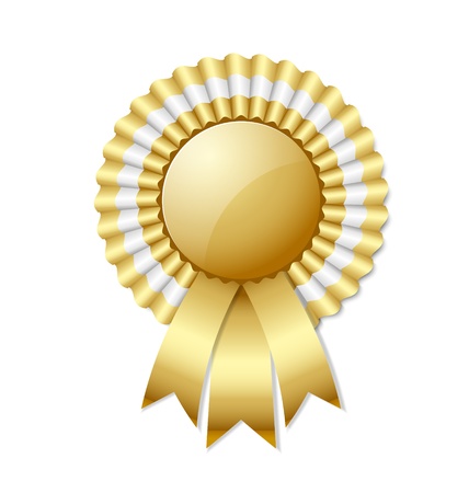 Golden rosette isolated on white backgroundのイラスト素材