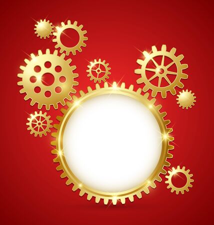 Cogwheel gear document template with copy space for your custom textのイラスト素材