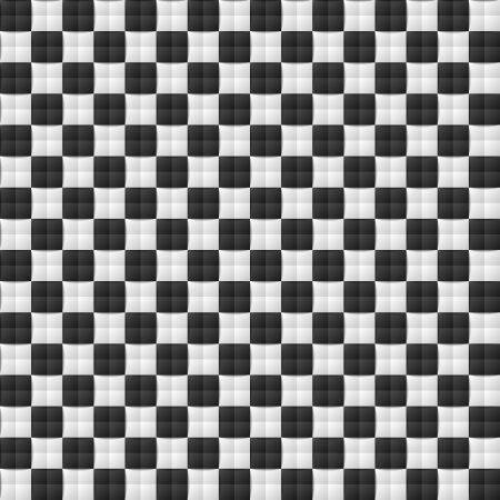 Three dimensional black and white chessboard seamless patternのイラスト素材