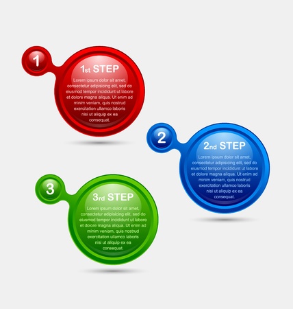 Progress steps design elements for tutorials isolated on pale grey backgroundのイラスト素材