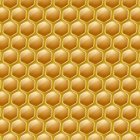 Golden and glossy honeycomb pattern on yellow ochre backgroundのイラスト素材