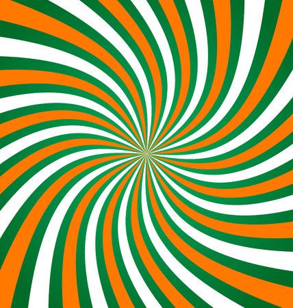 Twisted Irish green, white and orange abstract backgroundのイラスト素材