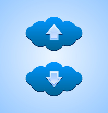Up and down clouds useful for webdesign purposesのイラスト素材