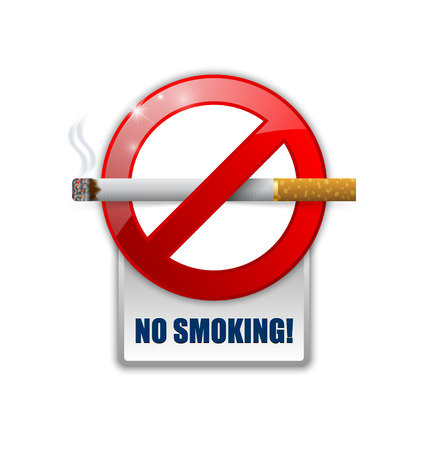 No smoking prohibition sign on white backgroundのイラスト素材