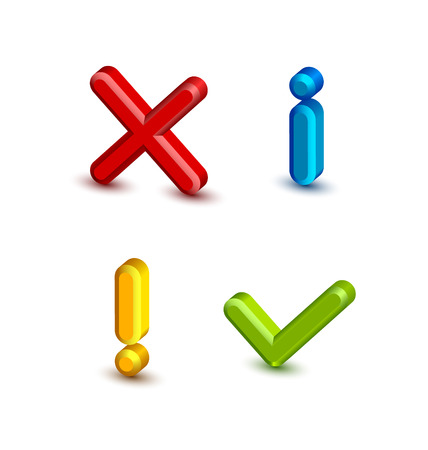 Notification icons suitable for custom web design and computer purposesのイラスト素材