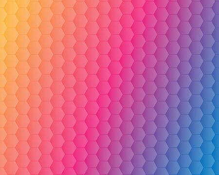 Abstract hexagonal honeycomb pattern on colorful backgroundのイラスト素材