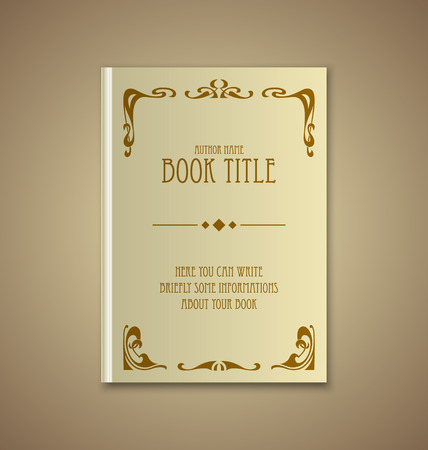 Brochure or book cover template on sepia backgroundのイラスト素材