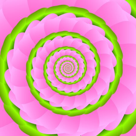 Twisted and ribbed spiral in fresh spring colors on backgroundのイラスト素材