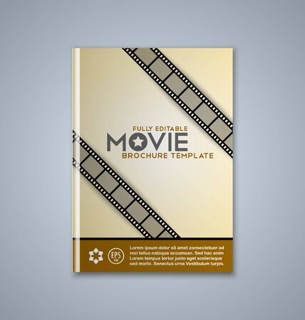 Brochure or book cover template on grey backgroundのイラスト素材