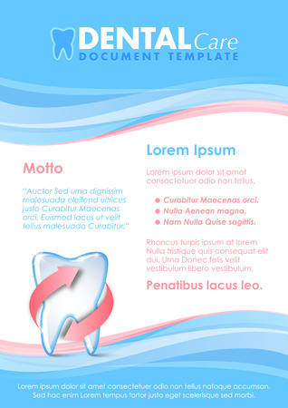 Dental document template with protected tooth iconのイラスト素材