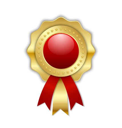 Decorative blank rosette premade for your own design and placed on white backgroundのイラスト素材