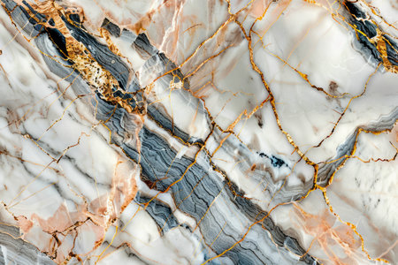 Luxurious Natural Marble Texture with Gold Veins for Interior Design and Architectural Backgrounds AI Generativeの素材