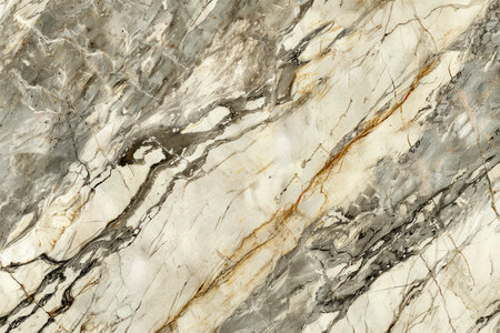 Elegant Natural Marble Stone Texture with Luxurious Grey and Gold Veins for High-End Interior Design Background AI Generativeの素材