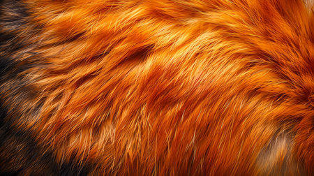 Close up Texture Detail of Vibrant Orange and Black Striped Feline Fur Perfect for Backgrounds or Animal Concepts AI Generativeの素材