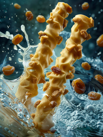 High Resolution Microscopic Image of Antibodies Attacking Bacterial Cells Against Fluid Background AI Generativeの素材