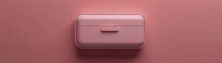 Stylish Pink Storage Box on a Minimalist Pink Background for Stylish and Modern Home Organization AI Generativeの素材