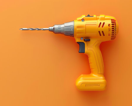 High Quality Electric Power Drill for DIY Projects and Professional Power Tools Sturdy, Durable, and Efficient Cordless Drill Ideal for Home, Construction, and Repair Works AI Generativeの素材
