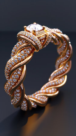 This exquisite diamond bracelet features a captivating rope design, evoking nautical elegance Crafted with meticulous attention to detail, it exudes sophistication and luxury Durable and versatile, this bracelet is perfect for special occasions or everyday wear Elevate your style with this timeless and captivating piece AI Generativeの素材