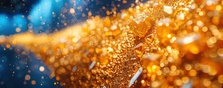 A dazzling art exhibition showcasing the rising value of gold in art  Gold-themed pieces captivate with their luxurious beauty, highlighting the precious metal&#39;s increasing worth This event is a must-see for art enthusiasts and investors seeking unique and valuable pieces AI Generativeの素材