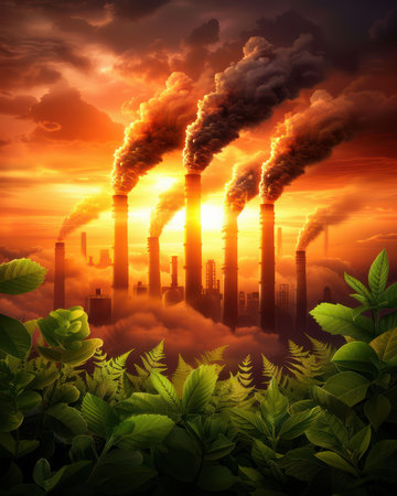 A compelling image depicting the transformative power of AI and advanced technology in tackling climate change The photo showcases innovative solutions for a greener future, emphasizing sustainable practices and environmental stewardship AI Generativeの素材